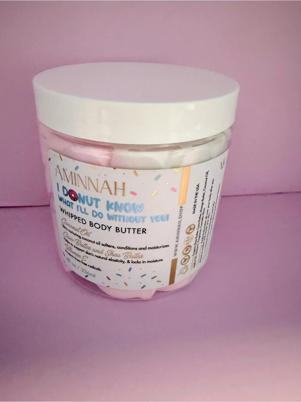 Aminnah I Donut Know What I’ll Do Without You whipped body butter